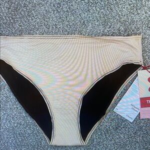 Black and Cream Bikini Bottom